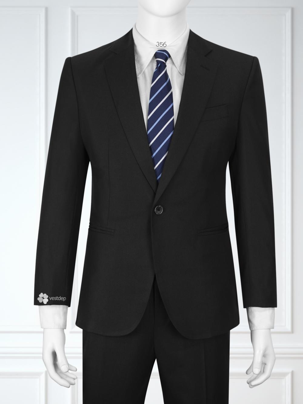 Men's Black Basic Body-Fit Suit 394